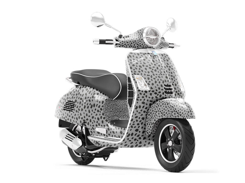 Gray Dalmation Vespa Scooter Wrap Film