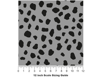 Gray Dalmation Vinyl Film Pattern Size 12 inch Scale~Rwraps Gray Dalmation Sizing Chart~3