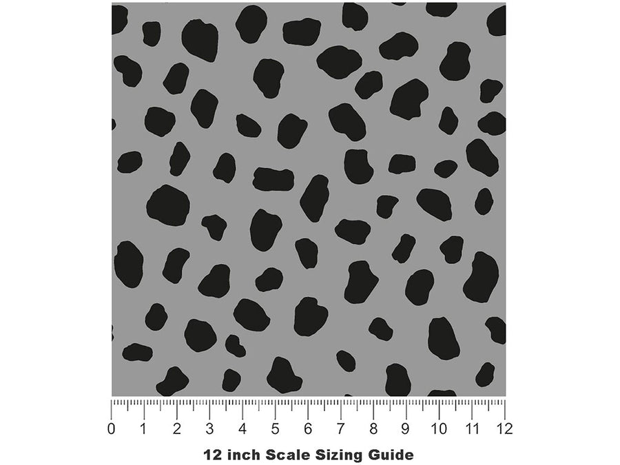 Gray Dalmation Vinyl Film Pattern Size 12 inch Scale~Rwraps Gray Dalmation Sizing Chart~3