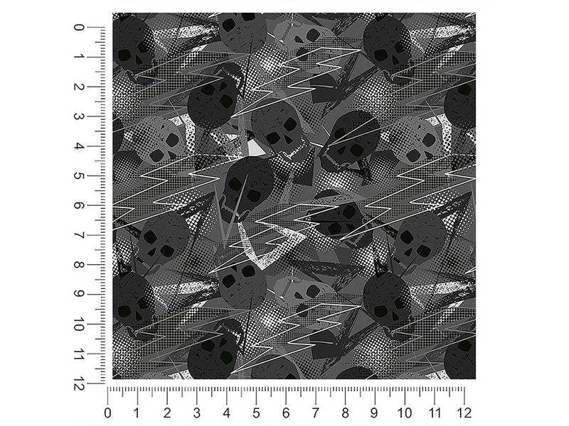 gray decomposition skull and bones 1ft x 1ft Craft Sheets