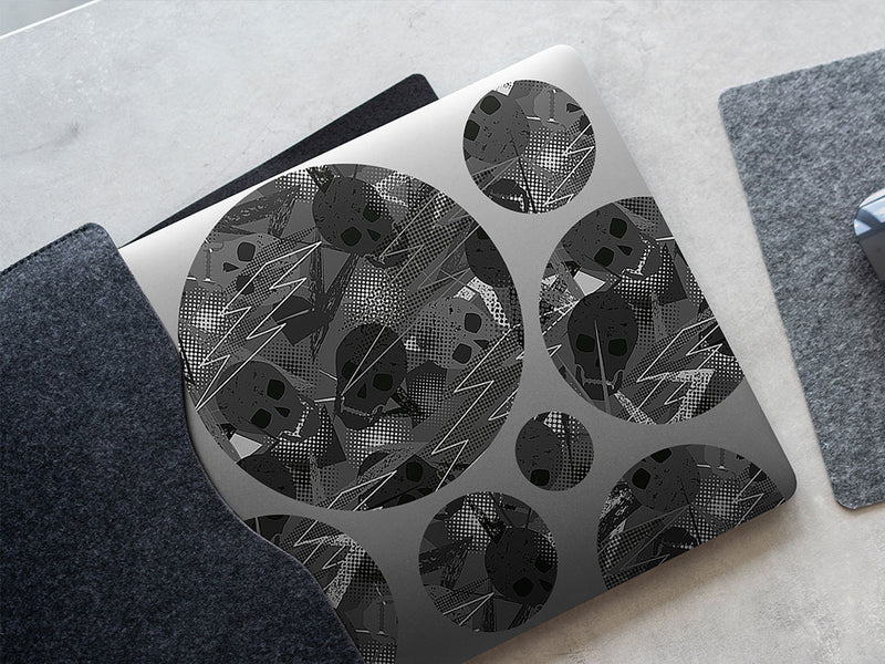 gray crown skull and bones DIY Laptop Stickers