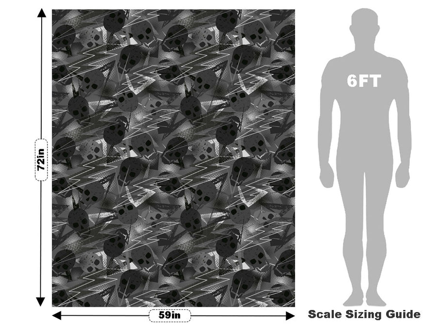 Gray Decomposition Halloween Vehicle Wrap Scale~Rwraps Series 914 Gray Decomposition Halloween Measurements~1