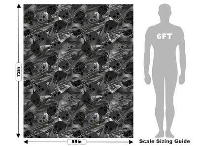Gray Decomposition Halloween Vehicle Wrap Scale~Rwraps Series 914 Gray Decomposition Halloween Measurements~1
