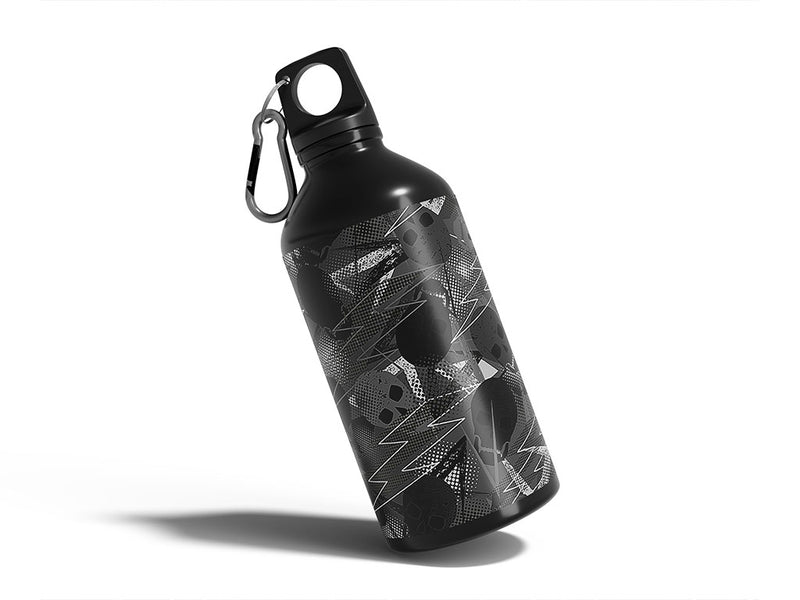 gray crown skull and bones Water Bottle DIY Stickers