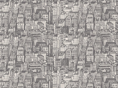 Gray Downtown Cityscape Vinyl Wrap Pattern~Rwraps Series 914 Digitally Printed Vinyl Wrap~0