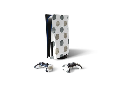 gray dust polka dot Sony PS5 DIY Skin