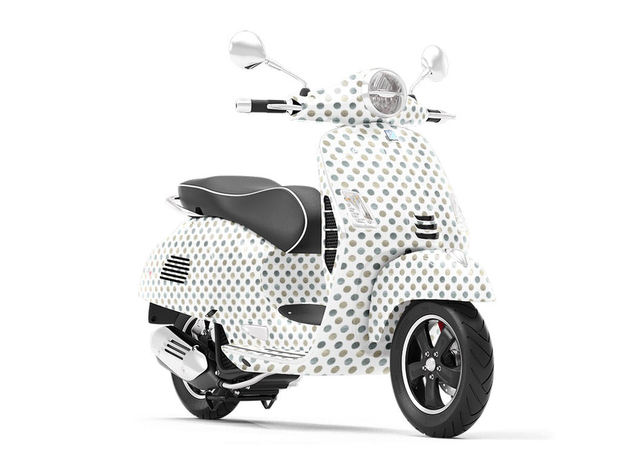 Gray Dust Polka Dot Vespa Scooter Wrap Film