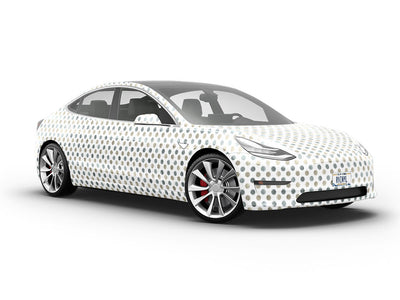 Gray Dust Polka Dot Vehicle Vinyl Wrap