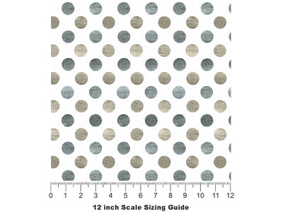 Gray Dust Polka Dot Vinyl Film Pattern Size 12 inch Scale~Rwraps Gray Dust Polka Dot Sizing Chart~2