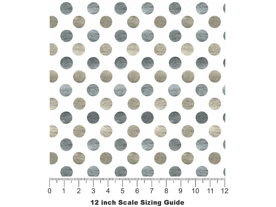 Gray Dust Polka Dot Vinyl Film Pattern Size 12 inch Scale~Rwraps Gray Dust Polka Dot Sizing Chart~2