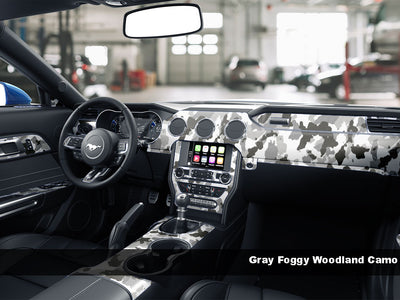Gray Foggy Woodland Camo Dash Kit Finish