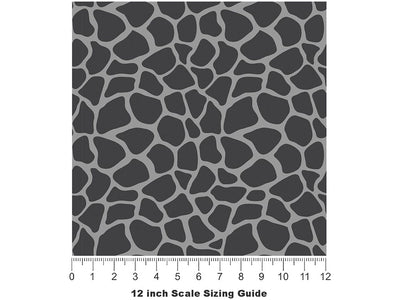 Gray Giraffe Vinyl Film Pattern Size 12 inch Scale~Rwraps Gray Giraffe Sizing Chart~3