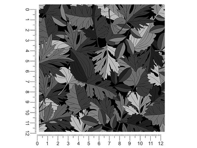 gray leaf floral 1ft x 1ft Craft Sheets
