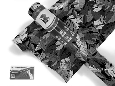 gray leaf floral Craft Vinyl Roll
