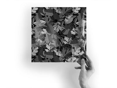 gray leaf floral Craft Sheets