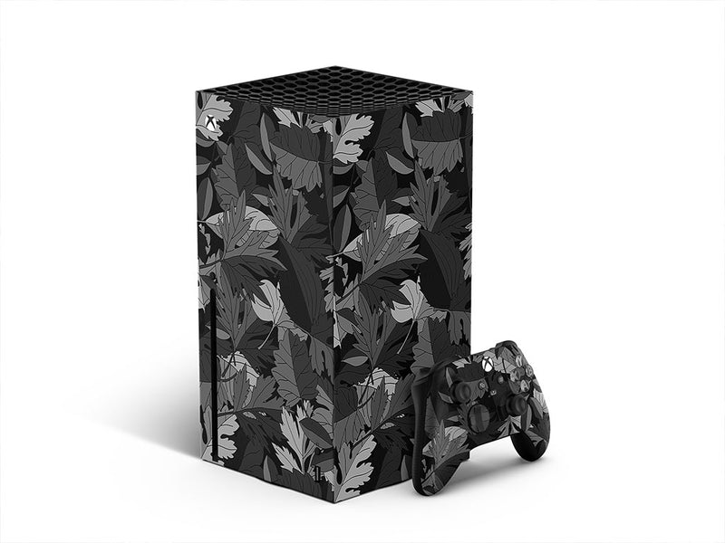 gray leaf floral XBOX DIY Decal