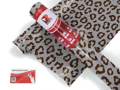 gray leopard animal print Craft Vinyl Roll