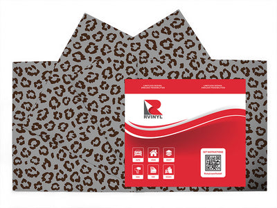 gray leopard animal print Craft Vinyl Sheet Pack