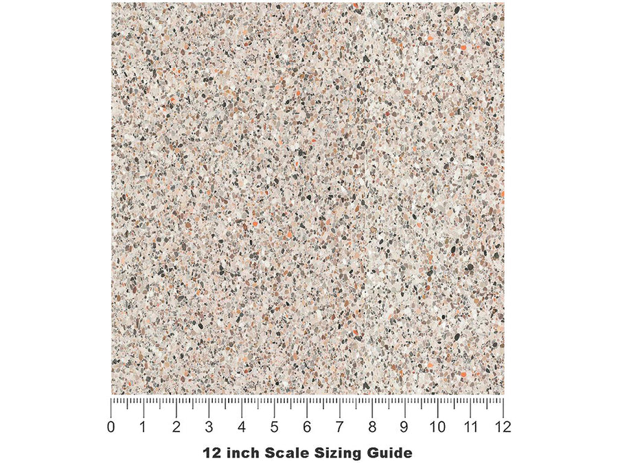 Gray Marmo Granite Vinyl Film Pattern Size 12 inch Scale~Rwraps Gray Marmo Granite Sizing Chart~2