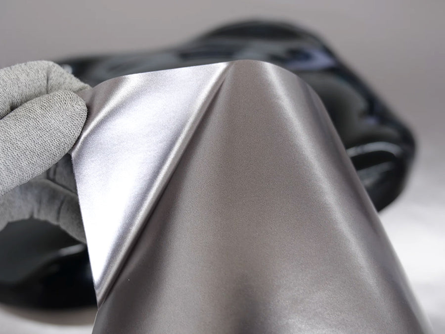 Rraps Satin Metallic Gray Film~Rwraps Satin Metallic Gray Vinyl Liner~1
