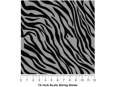 Gray Tiger Vinyl Film Pattern Size 12 inch Scale~Rwraps Gray Tiger Sizing Chart~3