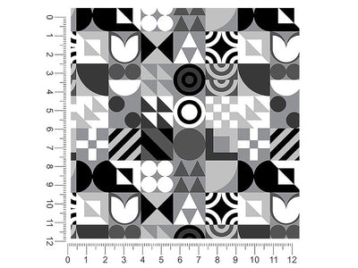 grayscale abstraction mosaic 1ft x 1ft Craft Sheets