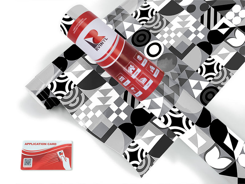 grayscale abstraction mosaic Craft Vinyl Roll