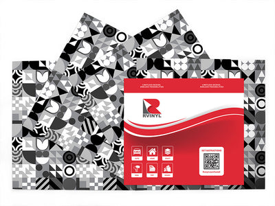 grayscale abstraction mosaic Craft Vinyl Sheet Pack