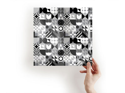 grayscale abstraction mosaic Craft Sheets