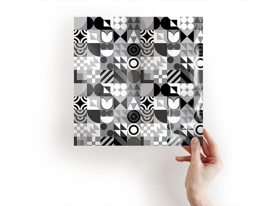 grayscale abstraction mosaic Craft Sheets