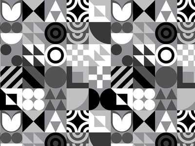 Grayscale Abstraction Mosaic Vinyl Wrap Pattern~Rwraps Series 914 Digitally Printed Vinyl Wrap~0