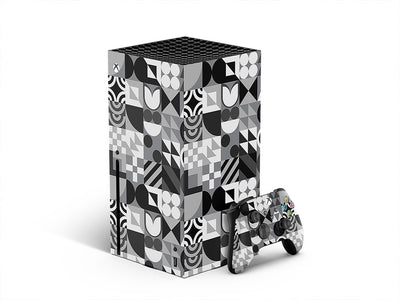 grayscale abstraction mosaic XBOX DIY Decal
