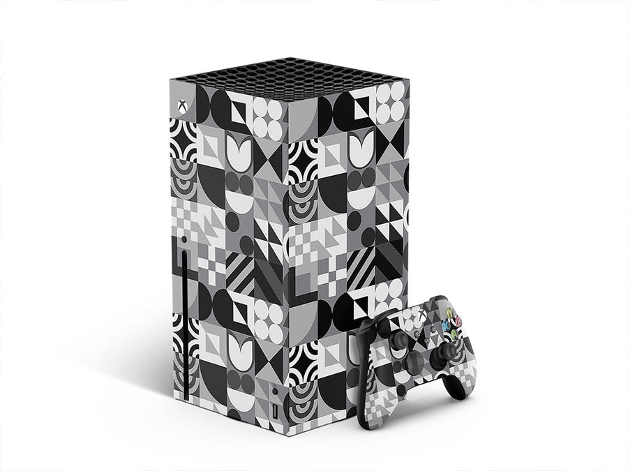 grayscale abstraction mosaic XBOX DIY Decal
