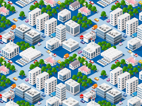 Great Micropolis Cityscape Vinyl Wrap Pattern~Rwraps Series 914 Digitally Printed Vinyl Wrap~0