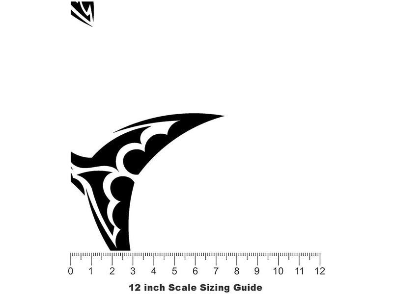 Great White Marine Life Vinyl Film Pattern Size 12 inch Scale~Rwraps Great White Marine Life Sizing Chart~2