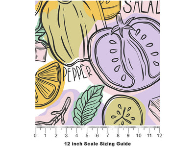 Grecian Supper Greco Roman Vinyl Film Pattern Size 12 inch Scale~Rwraps Grecian Supper Greco Roman Sizing Chart~2