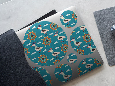 greedy gulls pirate DIY Laptop Stickers