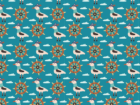 Greedy Gulls Pirate Vinyl Wrap Pattern~Rwraps Series 914 Digitally Printed Vinyl Wrap~0