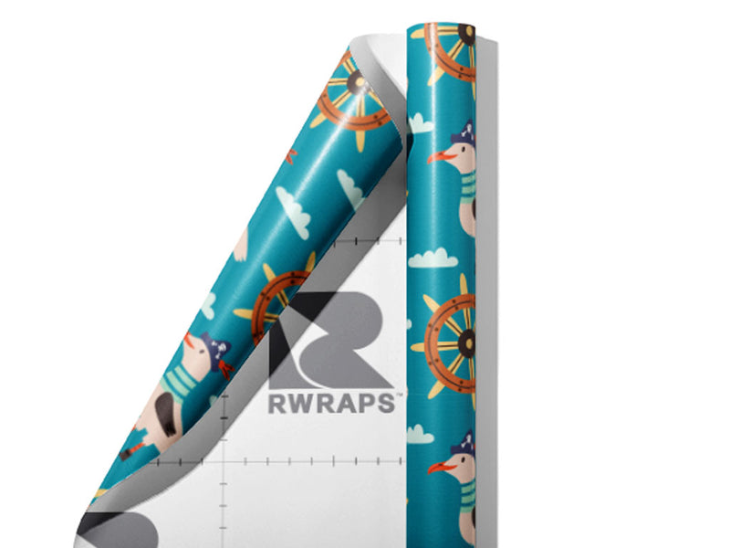 Greedy Gulls Pirate Wrap Film Sheets~Rwraps Series 914 Greedy Gulls Pirate Scrolled Sheet~3