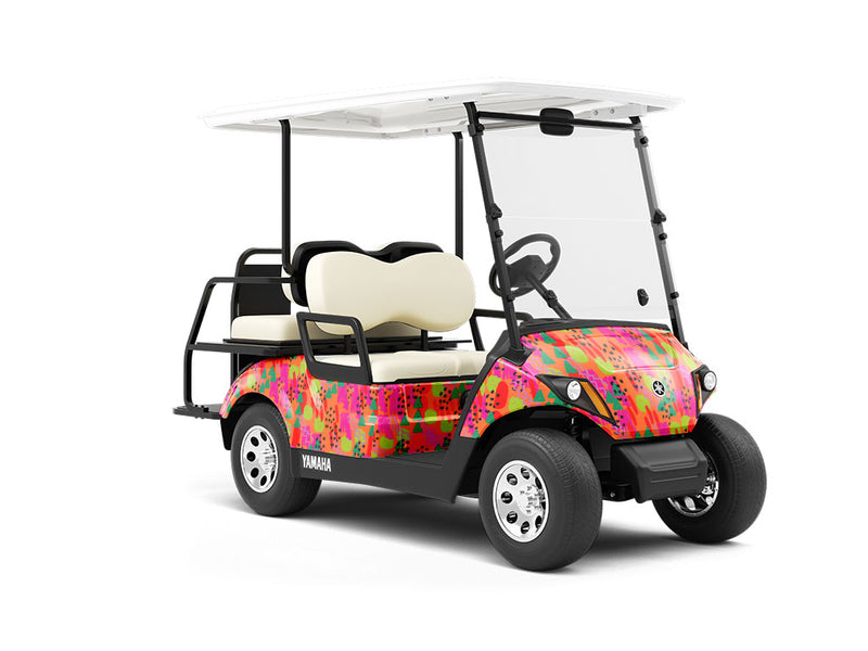 Greek Portokalos Abstract Wrapped Golf Cart