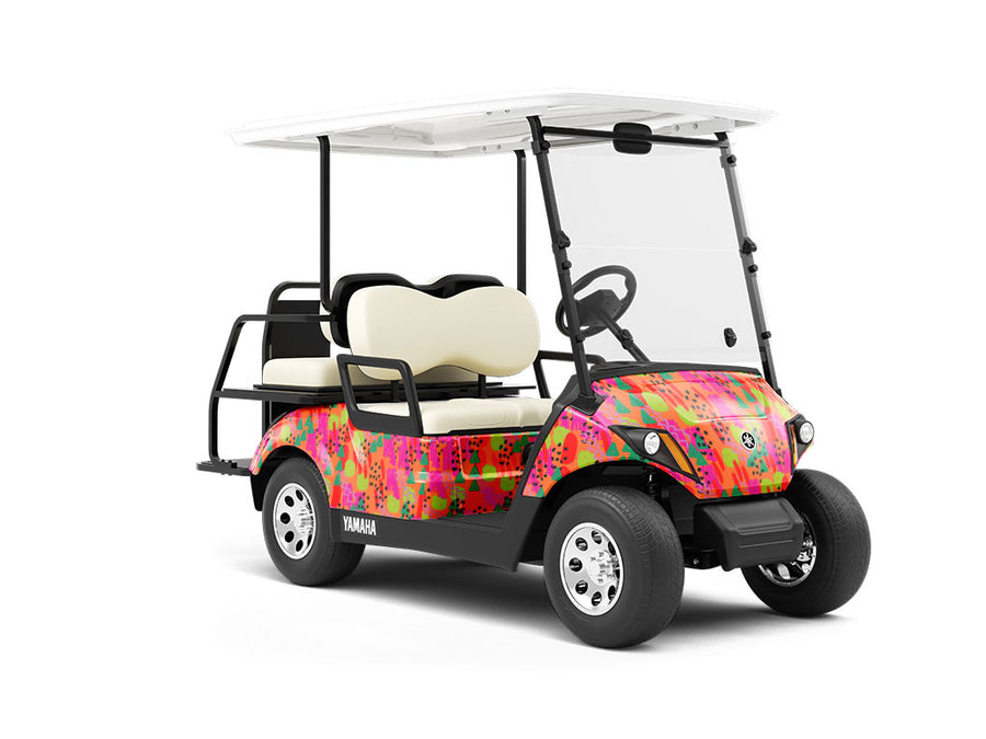 Greek Portokalos Abstract Wrapped Golf Cart