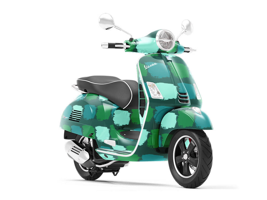 Green  Brick Vespa Scooter Wrap Film