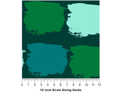 Green  Brick Vinyl Film Pattern Size 12 inch Scale~Rwraps Green  Brick Sizing Chart~3