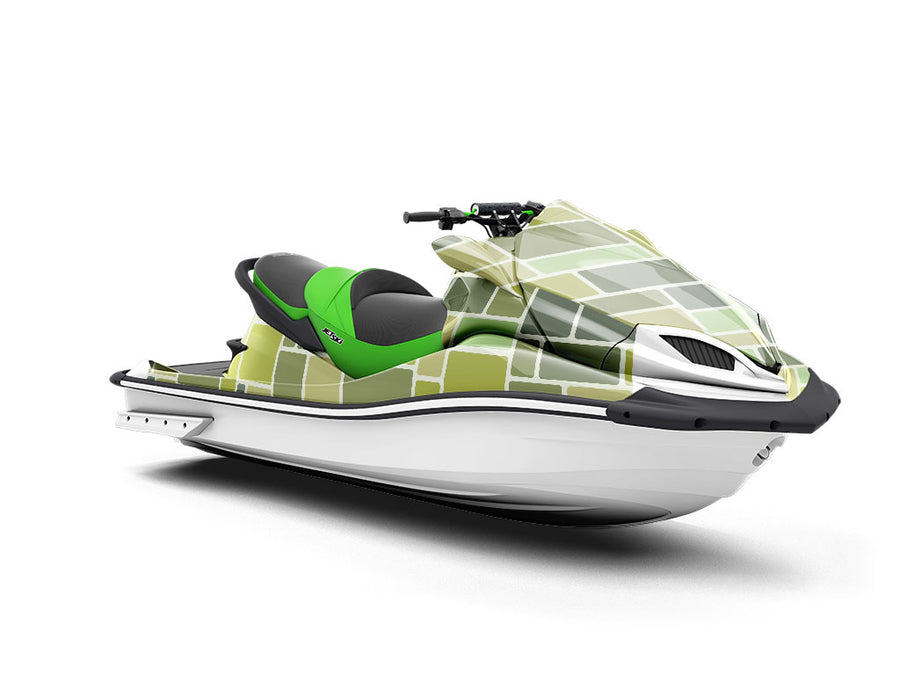 Green  Brick Jet Ski Vinyl Customized Wrap
