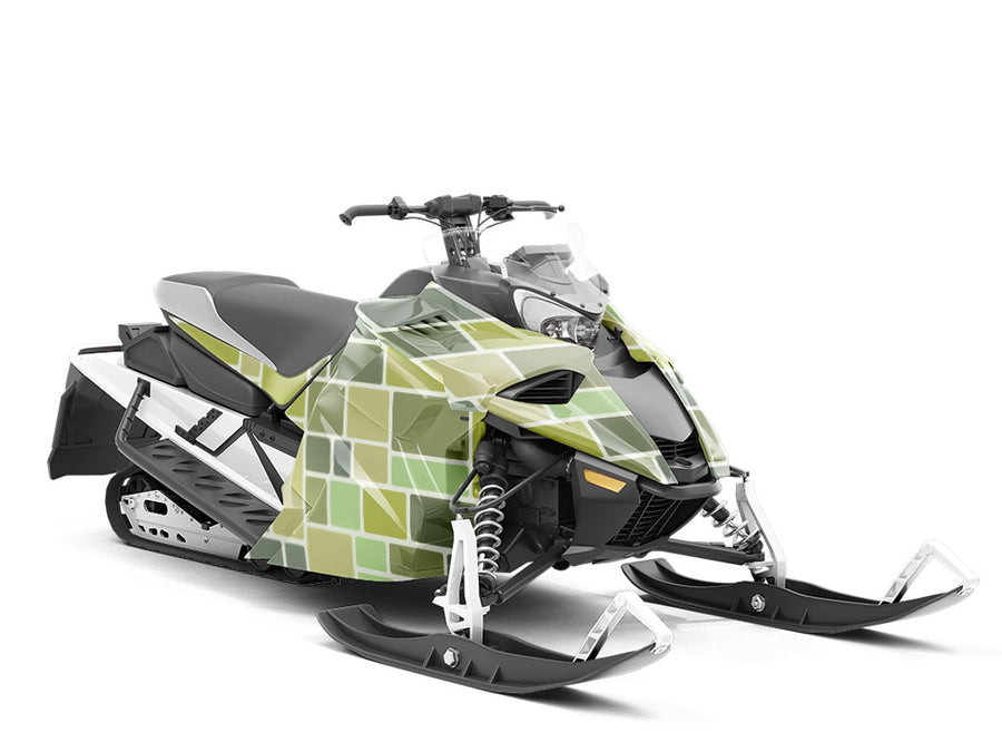 Green  Brick Custom Wrapped Snowmobile