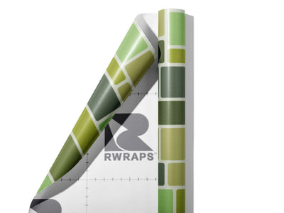 Green  Brick Wrap Film Sheets~Rwraps Series 914 Green  Brick Scrolled Sheet~4