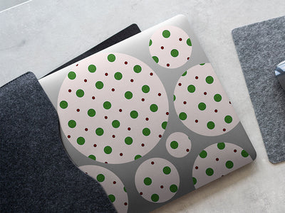 green baubles polka dot DIY Laptop Stickers