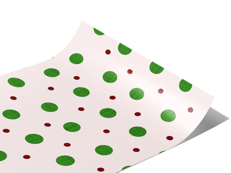 Green Baubles Polka Dot Vinyl Wraps~Rwraps Series 914 Digitally Printed Vinyl Wrap~0