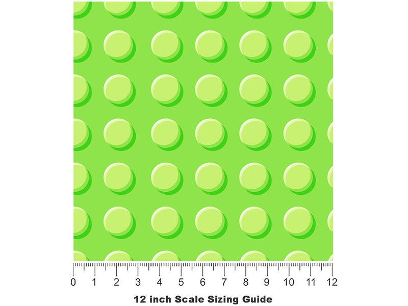 Green Brick Toy Room Vinyl Film Pattern Size 12 inch Scale~Rwraps Green Brick Toy Room Sizing Chart~2
