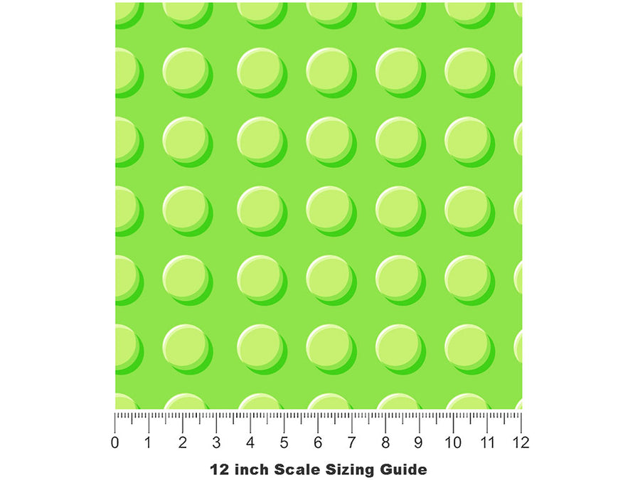 Green Brick Toy Room Vinyl Film Pattern Size 12 inch Scale~Rwraps Green Brick Toy Room Sizing Chart~2